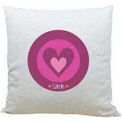 A Piece Of Personalised Heart Cushion, Pink